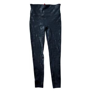 Spanx Black Camo Full Length Leggings Women's Medium